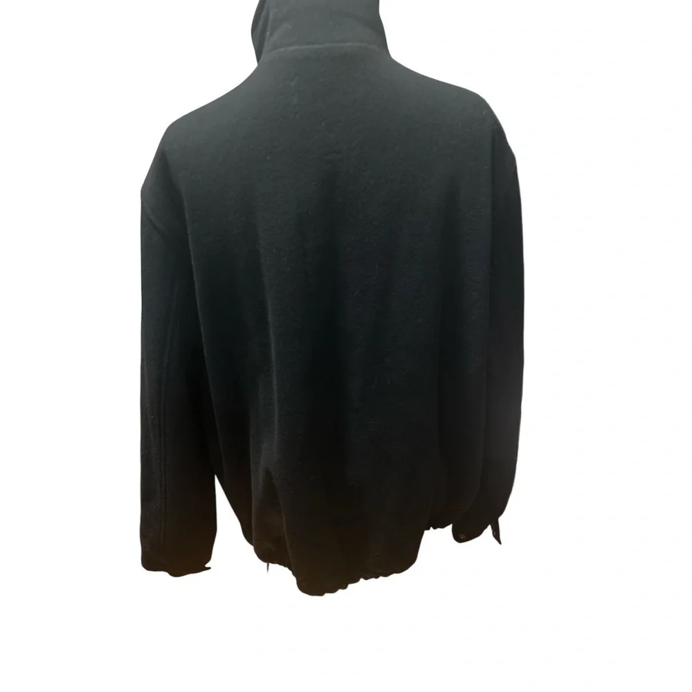 Polo Ralph Lauren Black Wool Bomber Jacket Mens L Minimalist Preppy